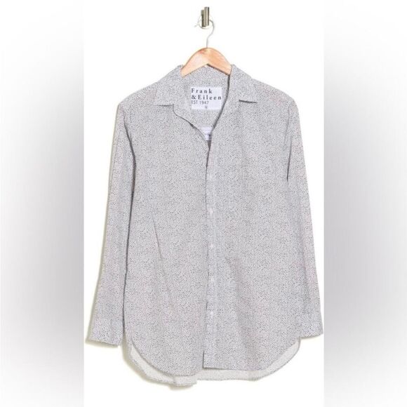 Frank & Eileen Joedy Oversized Ditsy Button-Up Shirt NWT  $258 xl - Picture 2 of 8